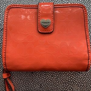 Orange Coach Square Wallet